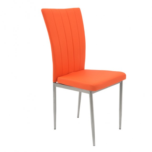 Scaun bucatarie, culoare portocaliu, Metal vopsit