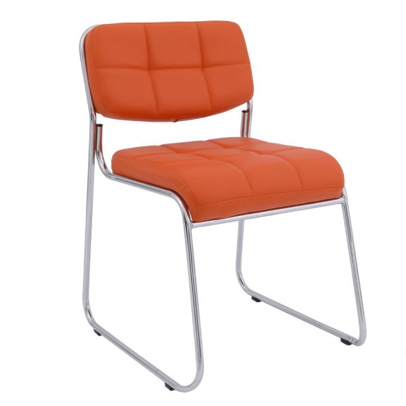 Scaun bucatarie, culoare Portocaliu, Metal vopsit electrostatic