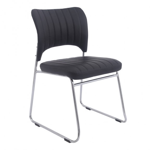 Scaun bucatarie, culoare Negru, Metal cromat