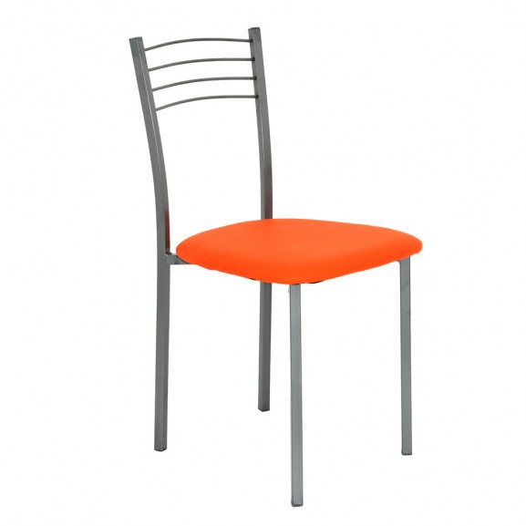 Scaun bucatarie, culoare Portocaliu, Metal vopsit