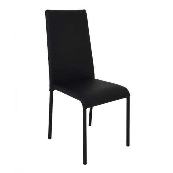 Scaun de bucatarie, culoare Negru, Metal cromat