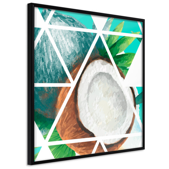 Poster Tropical Mosaic with Coconut (Square)