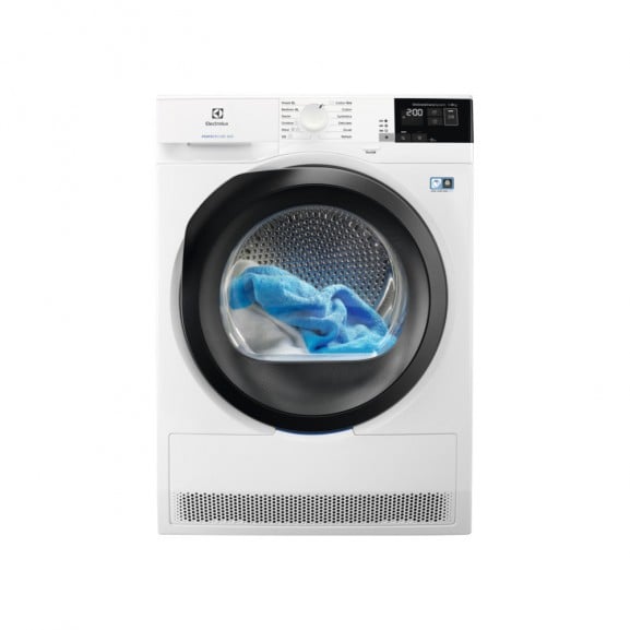 Uscator de rufe electrolux ew8h458b, pompa de caldura, 8 kg, clasa a++, display touch lcd, motor inverter, alb