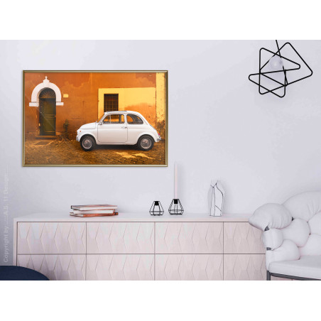 Poster White Car-01