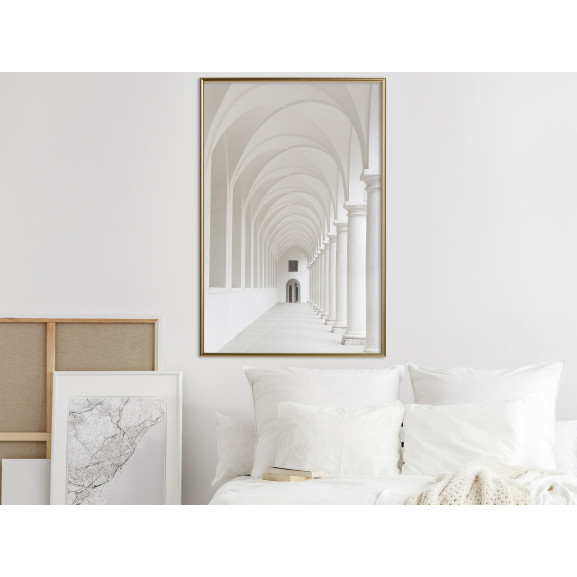 Poster White Colonnade