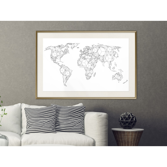 Poster World of Diamonds and Triangles