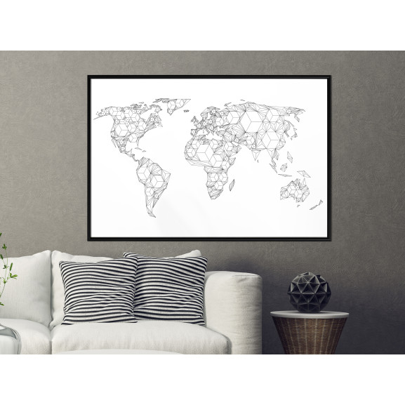 Poster World of Diamonds and Triangles