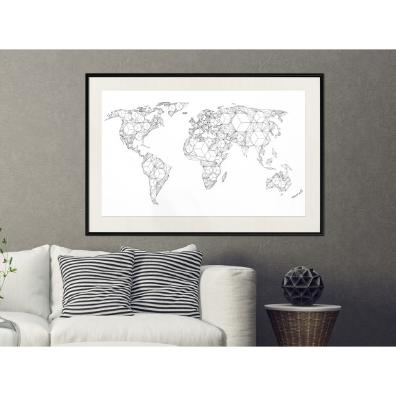 Poster World of Diamonds and Triangles