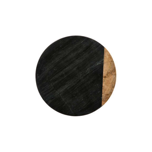 Platou Rotatic Wood Marble Negru