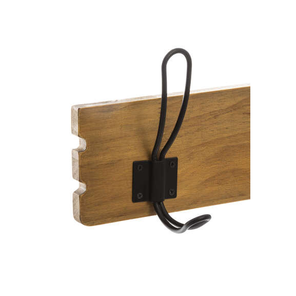 Cuier perete lemn loft cu 5 agatatori