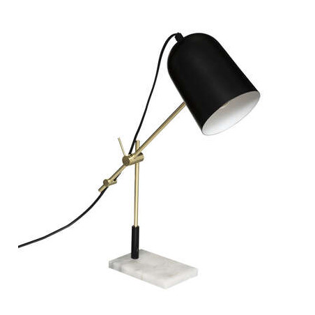 Lampa Marble, Negru Si Auriu, H40 Cm-01