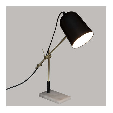 Lampa Marble, Negru Si Auriu, H40 Cm-01