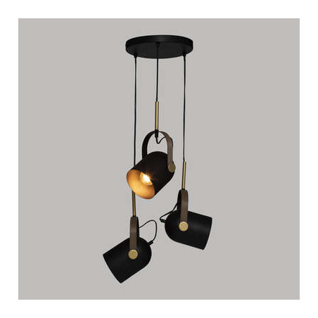 Lampa Suspendata Bill, Negru Si Auriu, H83 Cm-01