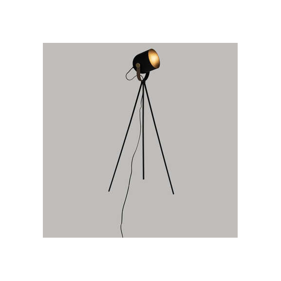 Lampadar Bill, Negru Si Auriu, 136 Cm