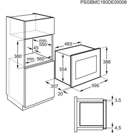 Cuptor Cu Microunde Incorporabil Electrolux LMS4253TMK, Inox Antiamprenta, 39 Cm-01