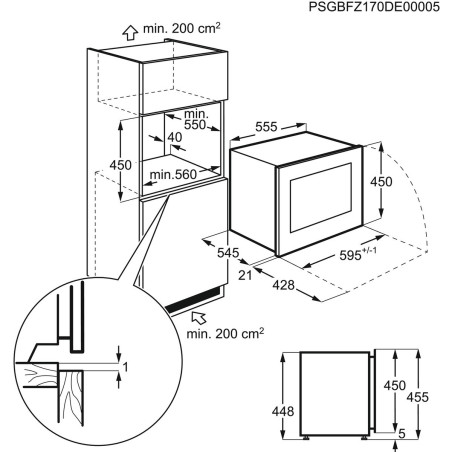 Racitor De Vinuri Incorporabil Electrolux KBW5X, Capacitate 18 sticle, Inox Antiamprenta, 45 Cm-01