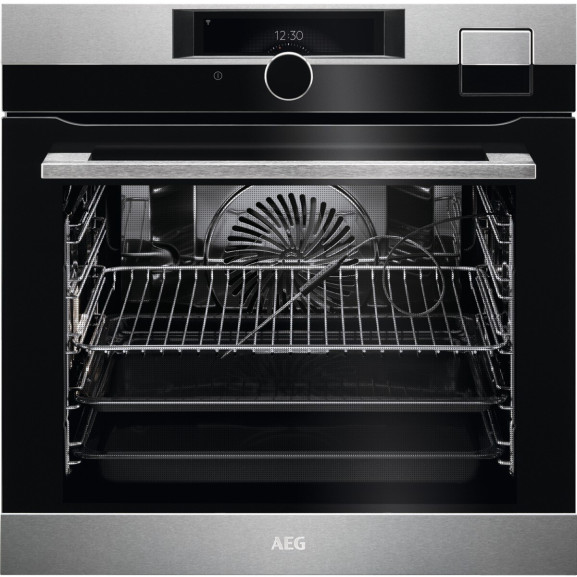 Cuptor Incorporabil AEG BSK999330M, SteamPro, WI-FI CookView (camera video), A++, Inox+Negru A)