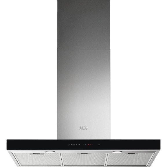 Hota Semineu Cu Sticla AEG DBE5961HG, 700 mc/h, Inox Si Negru, 90 Cm 700