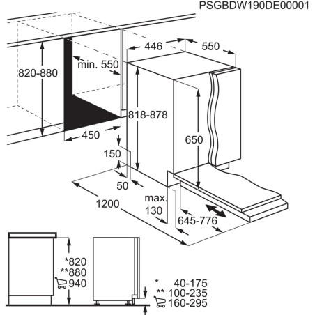 Masina De Spalat Vase Incorporabila AEG FSE73507P, AirDry, 10 MaxiFlex, D, 45 Cm-01