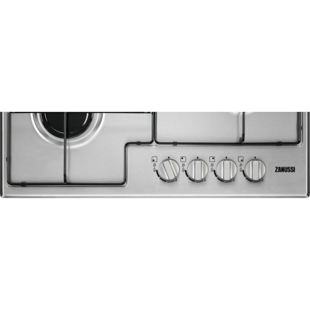 Plita Gaz Zanussi ZGH65414XS, 4 Arzatoare Gaz, Inox, 60 cm-01