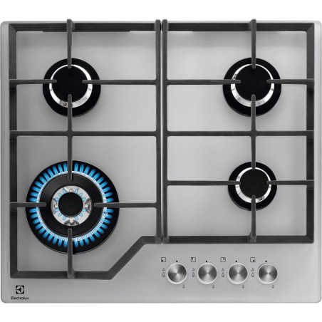 Plita Gaz Electrolux KGG6436S, 4 Arzatoare Gaz, Silver, 60 Cm-01