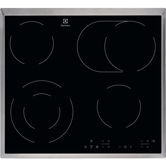 Plita Vitroceramica Electrolux EHF6346XOK,4 Zone De Gatit, Negru, 60 Cm