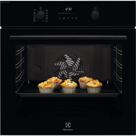 Cuptor ElectricELECTROLUX EOD6C77WZ, SteamBake, WiFi, Autocuratare Pirolitica, A+, 72 Litri, Negru-01