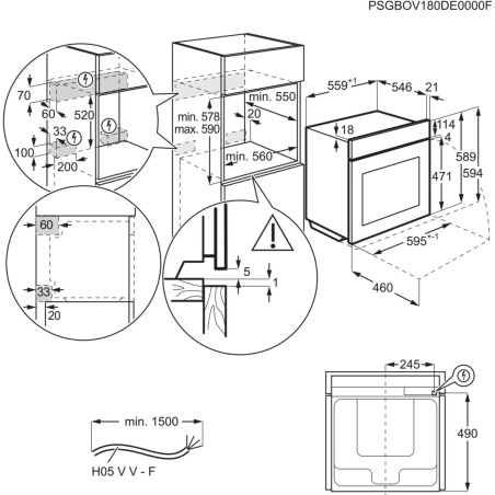 Cuptor Incorporabil AEGBPE558370M, SteamBake, Autocuratare Pirolitica, WiFi, A+, 71 litri, Inox Antiamprenta-01