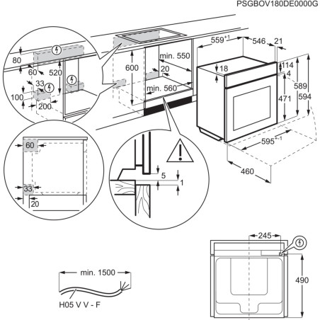 Cuptor Incorporabil AEGBPE558370M, SteamBake, Autocuratare Pirolitica, WiFi, A+, 71 litri, Inox Antiamprenta-01