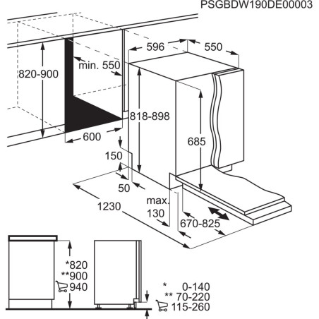 Masina De Spalat Vase Incorporabila AEG FSE73727P, MaxiFlex, 15 seturi, Inverter, Clasa D-01