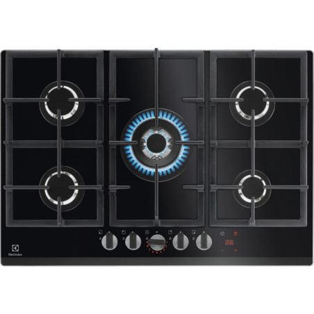 Plita Gaz Pe Sticla ELECTROLUX KGG75365K, Negru, 75 Cm-01