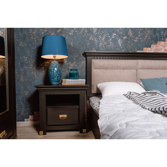 Set dormitor saint tropez, negru, pat 160 cm