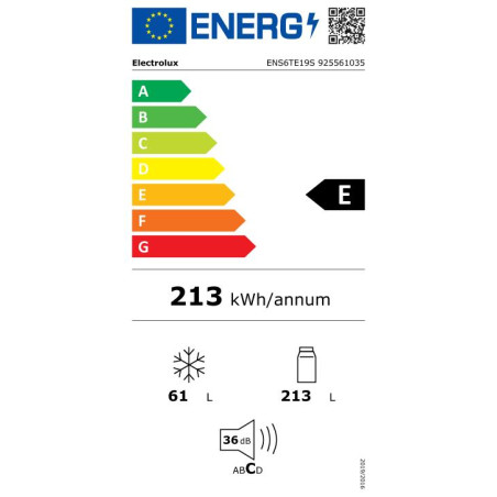 Combina Frigorifica Incorporabila Electrolux ENS6TE19S, Seria 800 Flex, NoFrost, E, 189 x 55 x 55 Cm-01