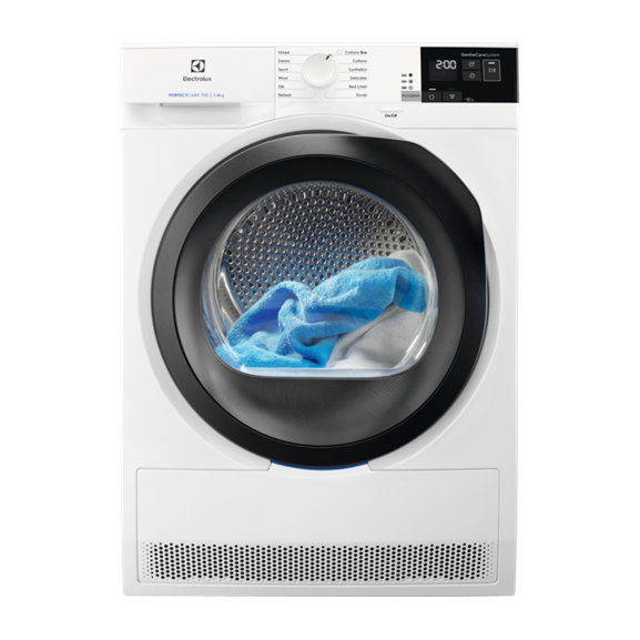 Uscator De Rufe Cu Pompa De Calddura ELECTROLUX EW7H458B, PerfectCare 700, Alb
