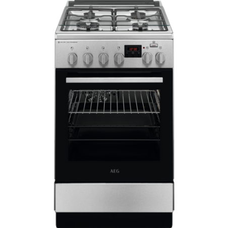 Aragaz Mixt AEG CKB56480BM, SteamBake AirFry, A, Inox, 50 Cm-01