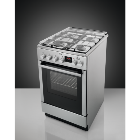 Aragaz Mixt AEG CKB56480BM, SteamBake AirFry, A, Inox, 50 Cm-01