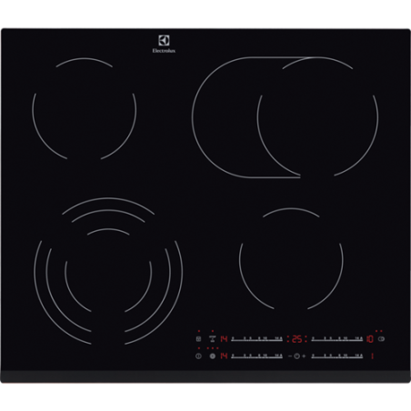 Plita Vitroceramica Electrolux EHF6547FXK, 4 Zone De Gatit, Negru, 60 Cm-01