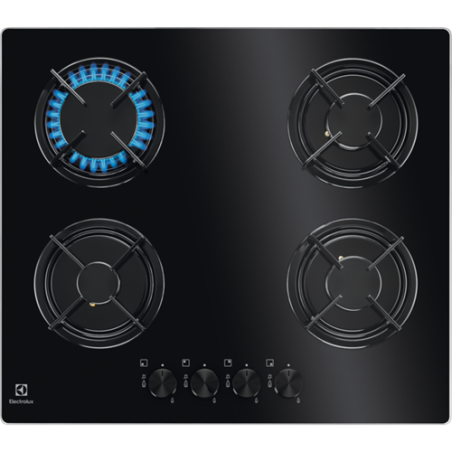 Plita Gaz Electrolux EGT6242NVK, 4 Arzatoare Gaz, Negru, 60 Cm-01