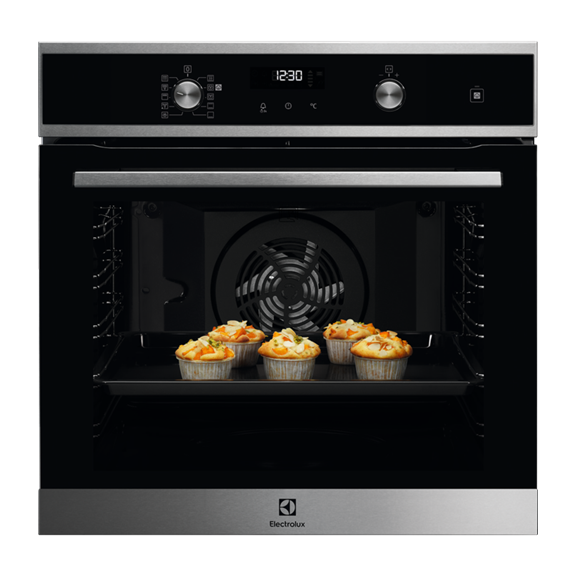 Cuptor Incorporabil Electrolux EOD6P60X, SteamBake, Autocuratare Pirolitica, A+, Inox+Negru