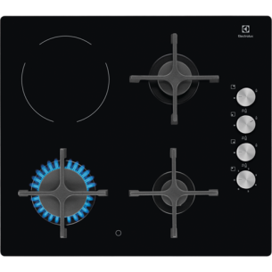 Plita Vitroceramica Electrolux EGE6182NOK, Plita Mixta, 4 Zone De Gatit, Negru, 60 Cm