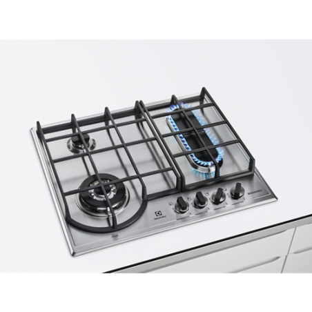 Plita Gaz Electrolux EGH6349BOX, 4 Arzatoare Gaz, Culoare Inox, 60 Cm-01