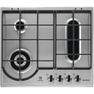 Plita Gaz Electrolux EGH6349BOX, 4 Arzatoare Gaz, Culoare Inox, 60 Cm