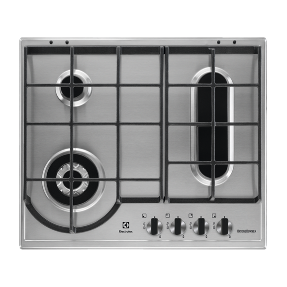 Plita Gaz Electrolux EGH6349BOX, 4 Arzatoare Gaz, Culoare Inox, 60 Cm arzatoare