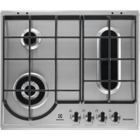 Plita Gaz Electrolux EGH6349BOX, 4 Arzatoare Gaz, Culoare Inox, 60 Cm-01