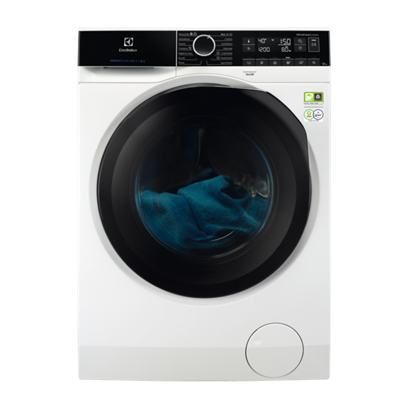 Masina De Spalat Rufe Electrolux EW8F148B, Sistem Ultra, Alb + Negru Fumuriu, B, 60 Cm