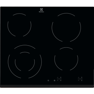 Plita Vitroceramica Electrolux EHF6241FOK, 4 Zone De Gatit, Negru, 60 Cm