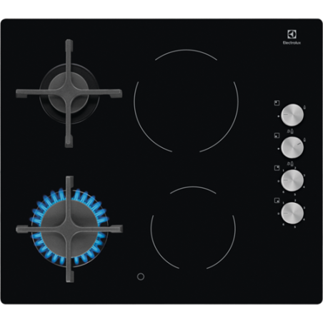 Plita Vitroceramica Electrolux EGE6172NOK, Mixta, 4 Zone De Gatit, Negru, 60 Cm-01