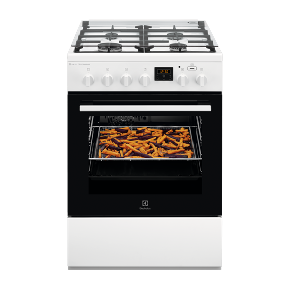 Aragaz Mixt ELECTROLUXLKK660200W, SteamBake, AirFry, Cataliza, A, Alb, 60 Cm