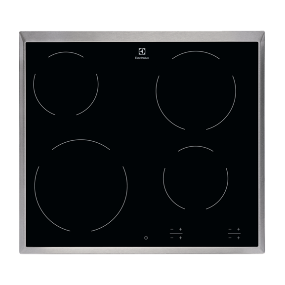 Plita Vitroceramica Electrolux EHF6240XX, 4 Zone De Gatit, Negru, 60 Cm