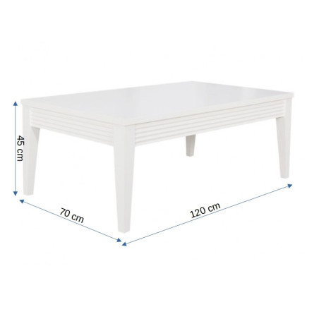 Masa Cafea Verona Bianco Alb, 120 Cm-01